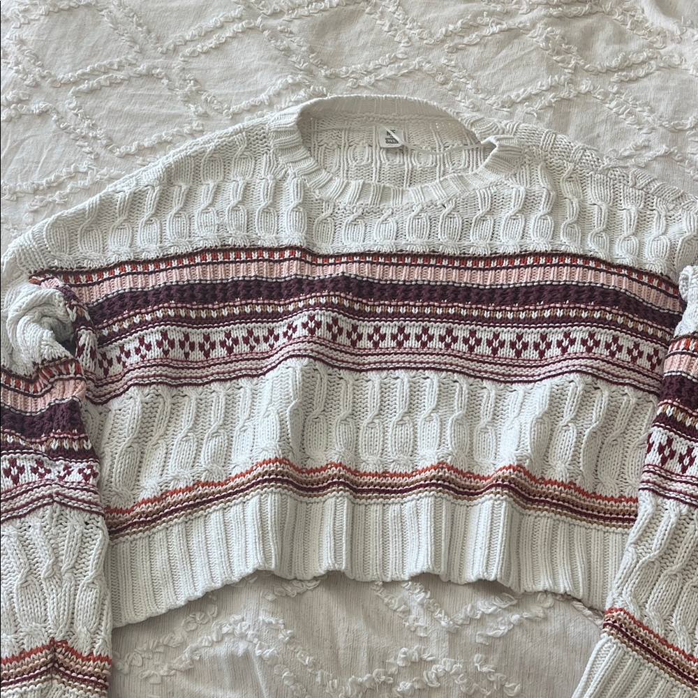 Me to We White Knit Sweater